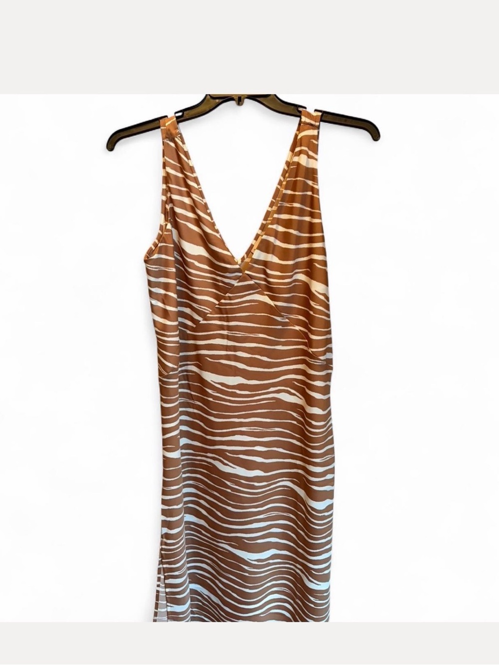 A new day Brown and White Zebra Print Dress size XL